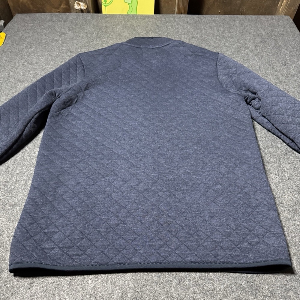 Marine Layer Jacket Mens Medium Blue Quilted Full Zip Ramp Stifel Logo Fleece - Picture 8 of 10